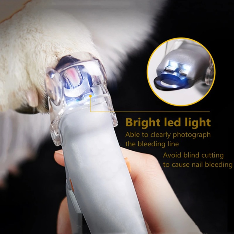 Pet Supplies Grooming - 1PC Nagelknipper voor Huisdieren met LED-Licht