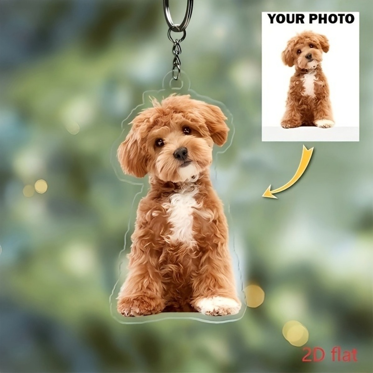 Pet Supplies Outlet - Aangepaste fotosleutelhanger – Gepersonaliseerde sleutelhanger van