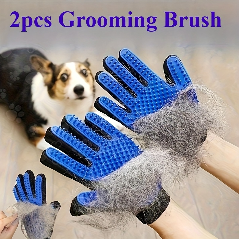 Pet Supplies Grooming - 2 stuks verzorgingshandschoenen voor huisdieren, massageborstel