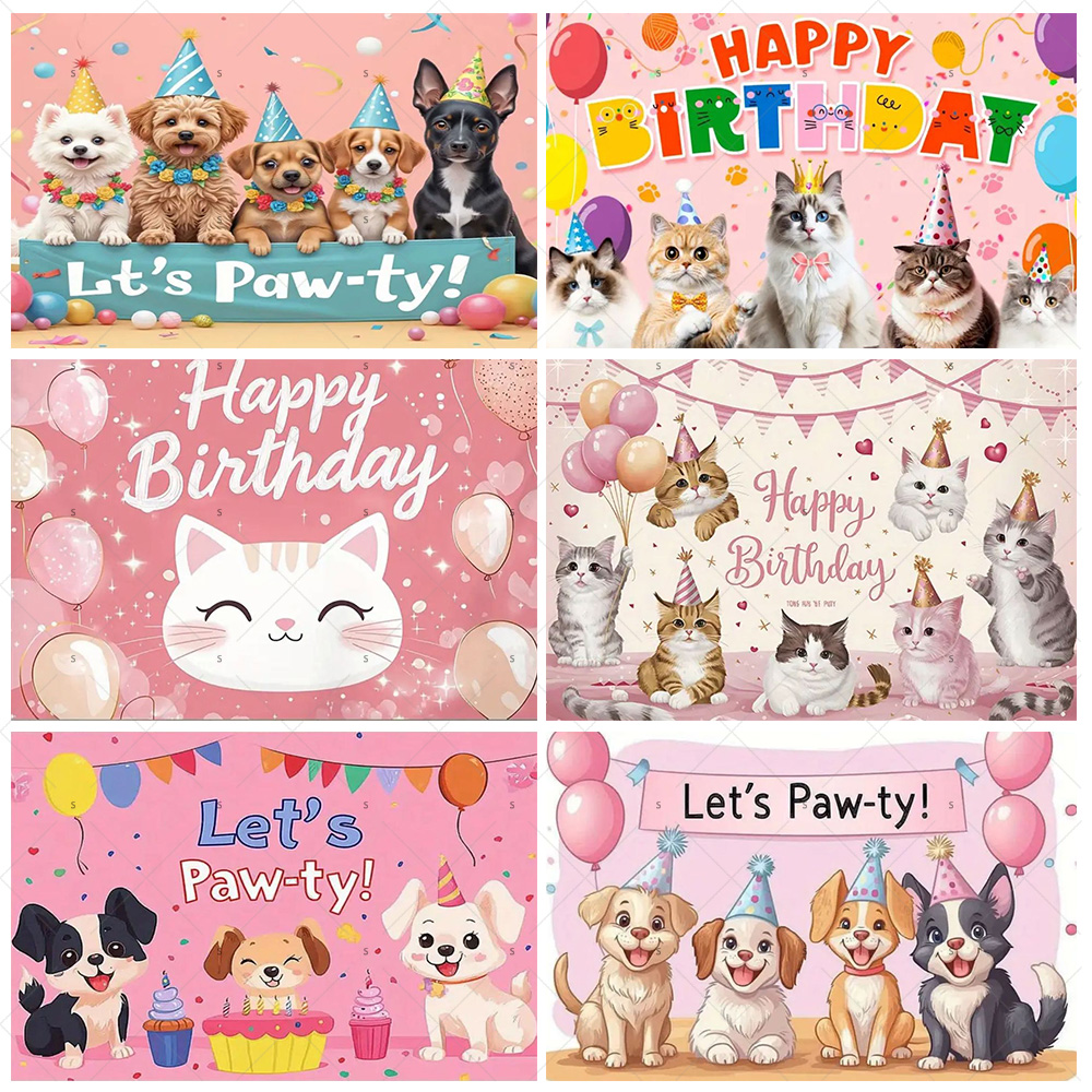 Pet Supplies Outlet - Cartoon Kat Hond Thema Kinderen Verjaardag